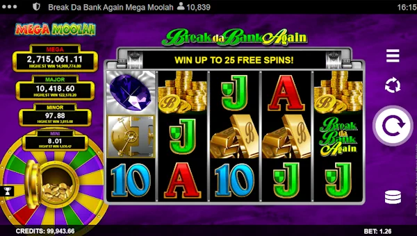 Break Da Bank Again Mega Moolah slot