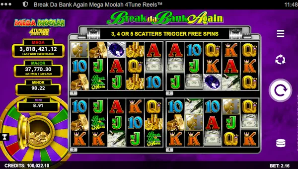 Break Da Bank Again Mega Moolah 4Tune Reels slot